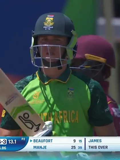 ICC U19 CWC: SA v WI – Melius takes a low catch to see off Beaufort