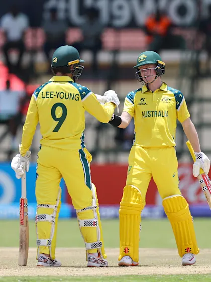 Lee Young jumps down the track to thump a six | U19 CWC 2026