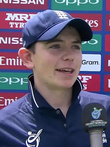 Ethan Bamber talks after his 3/19 against Bangladesh U19s