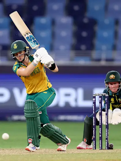 Logo of Laura Wolvaardt connects a six to perfection | SF 1 | WT20WC 2024