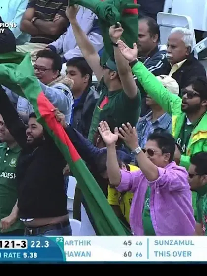 #CT17 Warm-Up: Shikhar Dhawan wicket