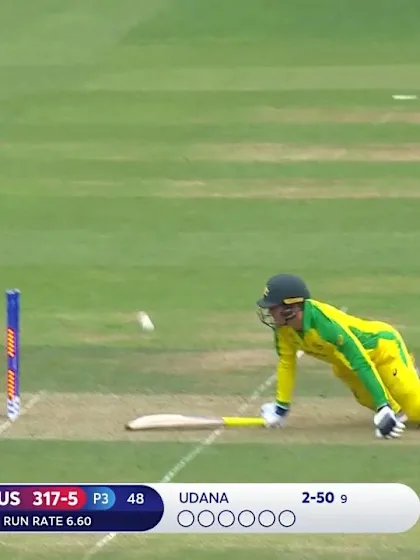 Out or not out: Isaru Udana scores a direct hit