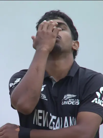 Nitish Sudini with a Four vs. New Zealand