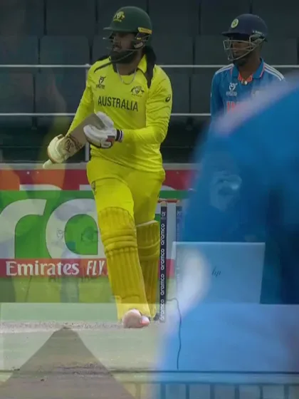 Logo of Harjas Singh with a Six vs. India