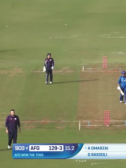 Azmatullah Omarzai - Wicket - Afghanistan vs Scotland