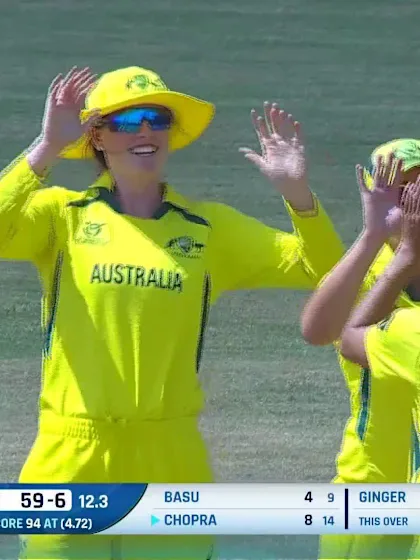 Wicket-Parshavi-Chopra-India-U19s-Women v Australia-U19s-Women ICC U19W T20WC 2023