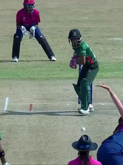Logo of Wicket-Sumaiya-Akter-UAE-U19s-Women v Bangladesh-U19s-Women ICC U19W T20WC 2023
