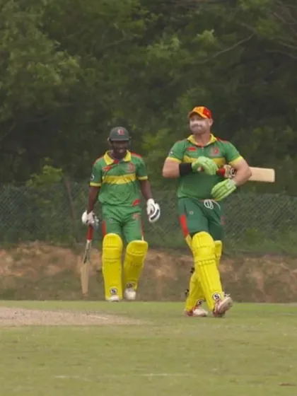 WCL 4 - Vanuatu celebrate after victory over Denmark