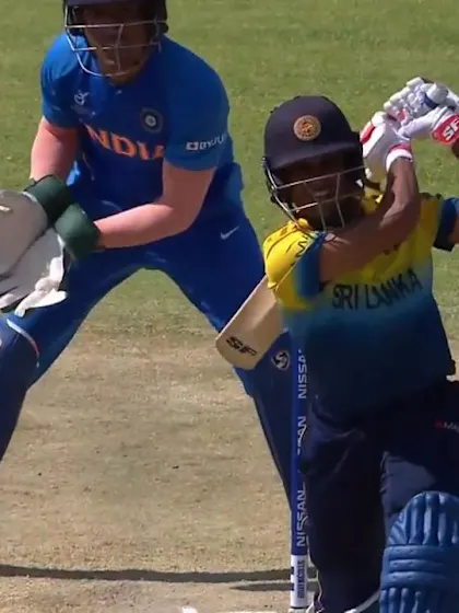ICC U19 CWC: IND v SL – Rashantha slaps one down the ground