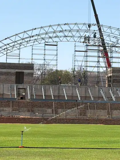 First glimpse of Mosi-oa-Tunya International Cricket Stadium, Victoria Falls in Zimbabwe
