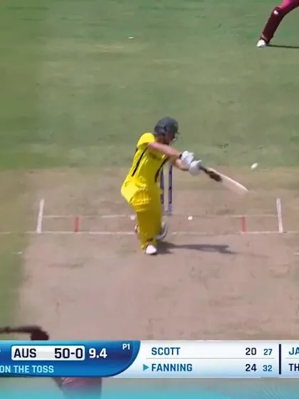 ICC U19 CWC: WI v AUS – Fanning's booming drive flies over the slip cordon