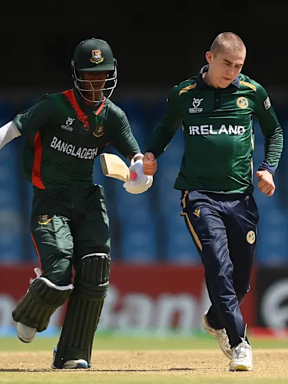 Logo of Bangladesh open account with Ireland win; Australia overcome spirited Namibia