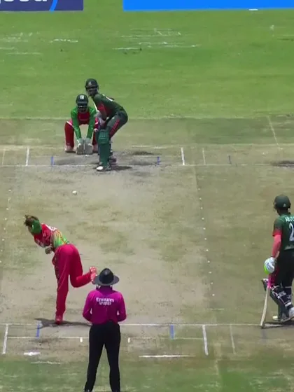 R Hossan with a Four vs. Zimbabwe