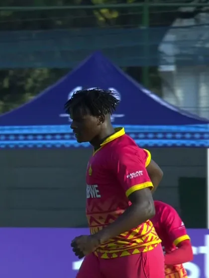 Shoaib Khan - Wicket - Zimbabwe vs Oman