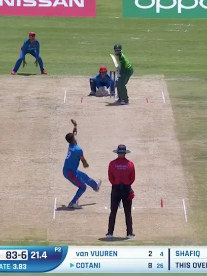 ICC U19 CWC: SA v AFG – Shafiq deceives Cotani with fine googly