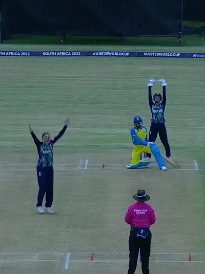Wicket-Belise-Murekatete-England-U19s-Women v Rwanda-U19s-Women ICC U19W T20WC 2023