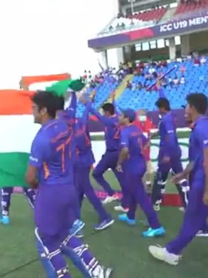A closer look at the celebrations in the Indian camp after their triumph | 2022 ICC Men's U19 CWC