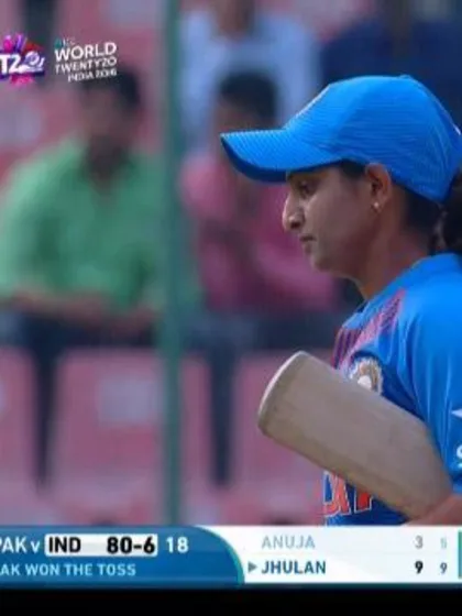 Anuja Patil Wicket Fall IND V PAK Video ICC Womens WT20 2016