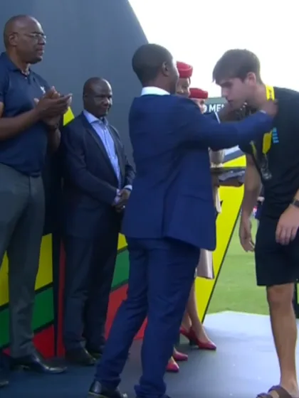 Runners-up England collect their medals | U19 CWC 2026