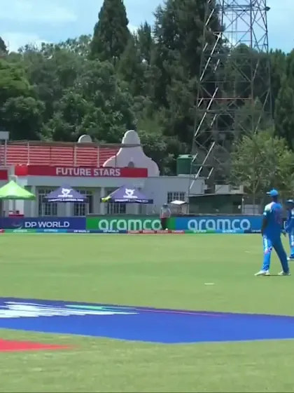 Uzairullah Niazai with a Four vs. India