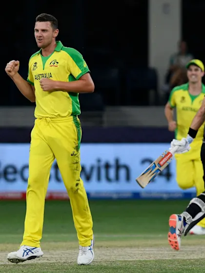Hazlewood strikes first