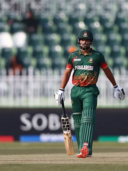 Logo of Najmul Shanto's resilient knock steers Bangladesh | BAN v NZ | Champions Trophy 2025