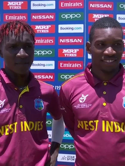  ICC U19 CWC: ENG v WI – Kevlon Anderson and Nyeem Young flash interview