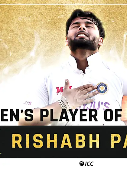 ICC Men’s Player of the Month for January 2021: Rishabh Pant