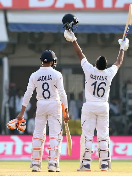 Mayank double ton headlines India's charge against Bangladesh