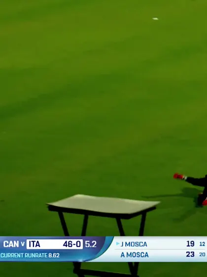 Anthony Mosca - Wicket - CAN vs Italy