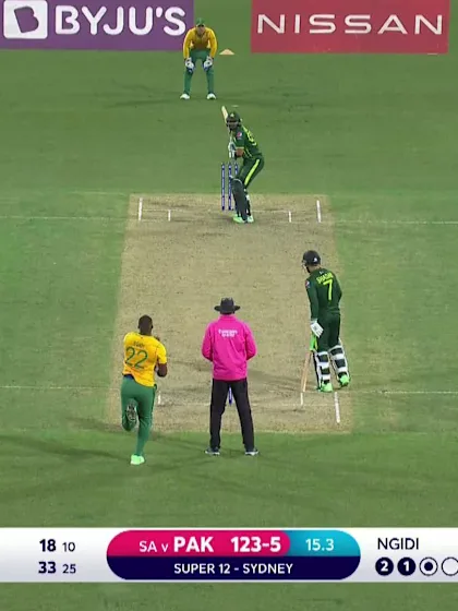 Logo of Six - Iftikhar Ahmed - Pakistan v South-Africa ICC T20WC 2022