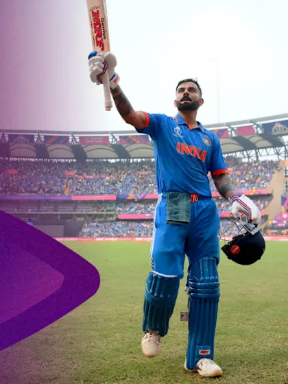Kohli's record-breaking ton helps India to mammoth total | CWC23