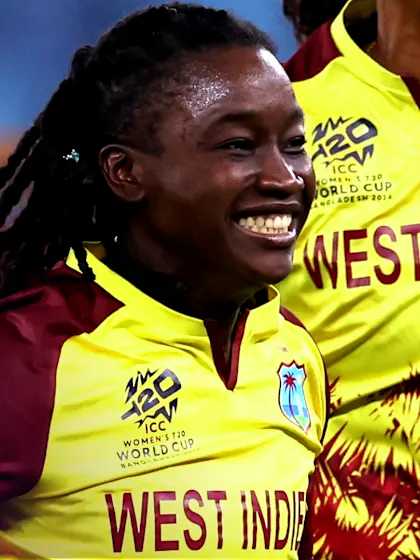 Logo of Dottin chills in ice bath following memorable West Indies victory | WT20WC 2024