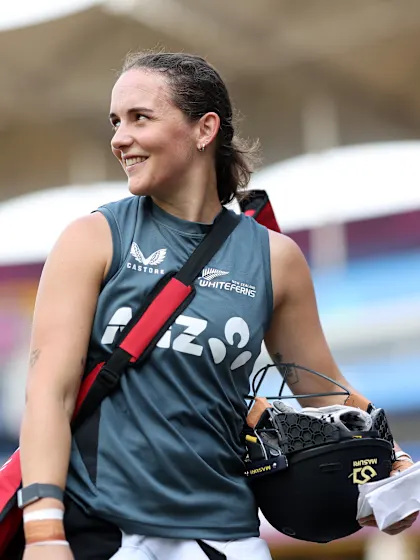 At the New Zealand nets with Katey Martin | CWC25