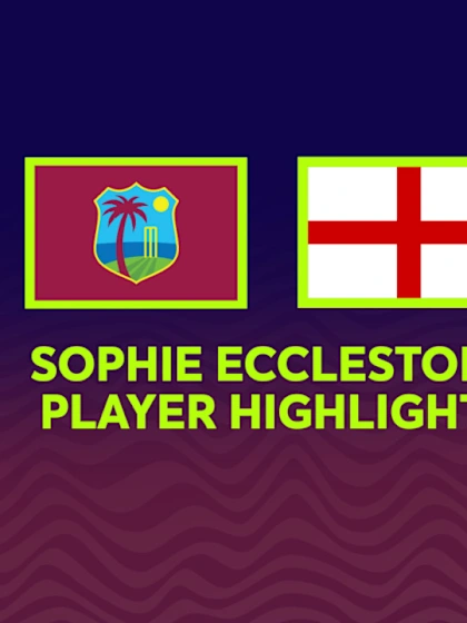 Logo of Sophie Ecclestone spins web against West Indies | Women's T20WC 2023
