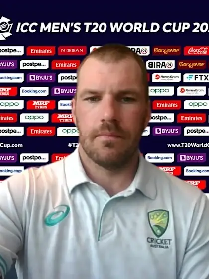 10 November - Dubai - Australia Captain Aaron Finch pre-match press conference