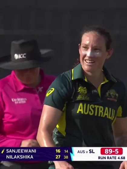 Logo of Anushka Sanjeewani - Wicket - Australia vs Sri Lanka
