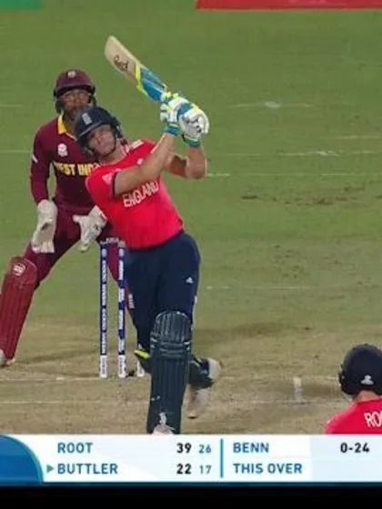 Logo of Buttler's back-to-back sixes in the WT20 final