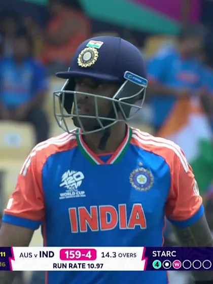 Logo of Suryakumar Yadav - Wicket - Australia vs India