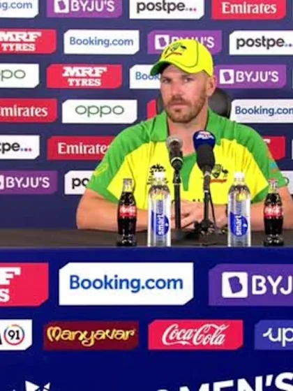 14 November - Dubai - Australia Captain Aaron Finch post-match press conference