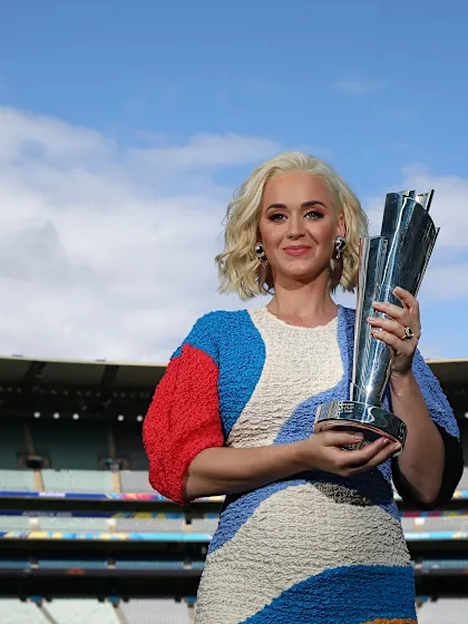 Video and photos: pop superstar Katy Perry visits MCG ahead of ICC Women's T20 World Cup Final
