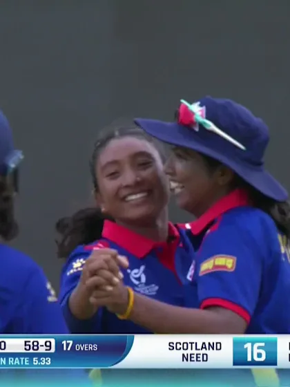 Maisie Maciera with a Batting vs Nepal Women Under-19