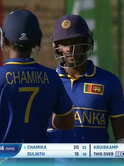 Chamika Heentigala with a Four vs. South Africa