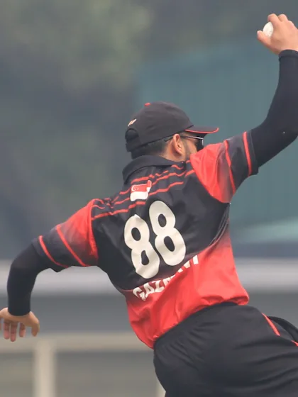 ICC CWC Challenge Group A – SIN v QAT: Saqlain is dismissed for 21