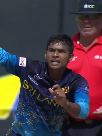 Wellalage breaks the stand | SL v AFG | ICC U19 Men’s CWC 2022