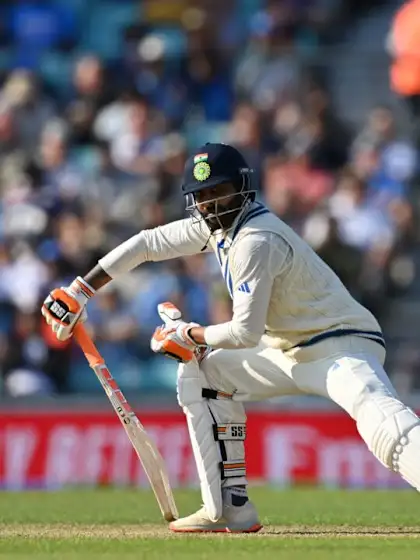 Logo of Wicket! Lyon snares Jadeja to end fighting knock | WTC23 Final