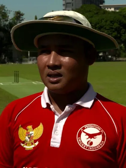 ICC Men’s T20 World Cup EAP B Qualifier: Indonesia captain Muhaddis Muhaddis speaks before the game against South Korea