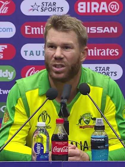 12 June  - Taunton - Australia player David Warner post-match press conference