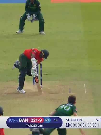 Logo of CWC19: PAK v BAN - Shaheen yorks Mustafizur to finish with 6/35