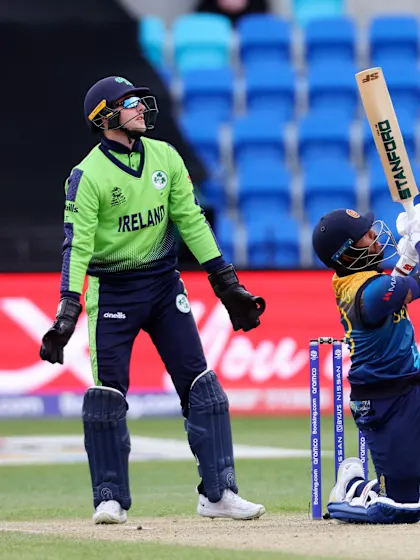SIX: Kusal Mendis sends a slog sweep into the crowd | T20WC 2022